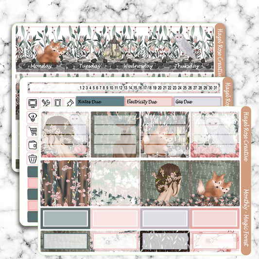 Monthly View Sticker Kit - Magic Forest