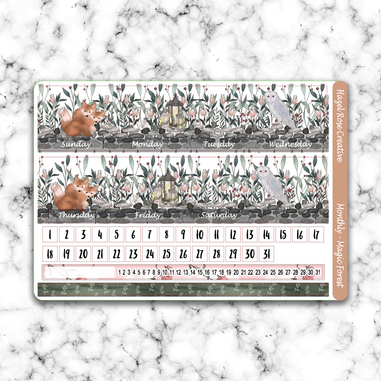 Monthly View Sticker Kit - Magic Forest