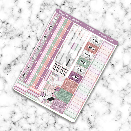 Hobo Weeks Monthly View Sticker Kit - Hocus Pocus