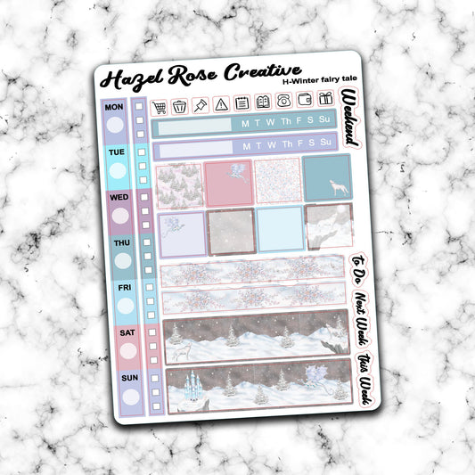 Hobo Weeks Weekly Sticker Kit - Winters Fairy Tale