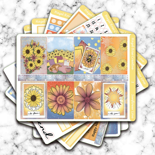 Vertical Weekly Sticker Kit - Sunflower Love
