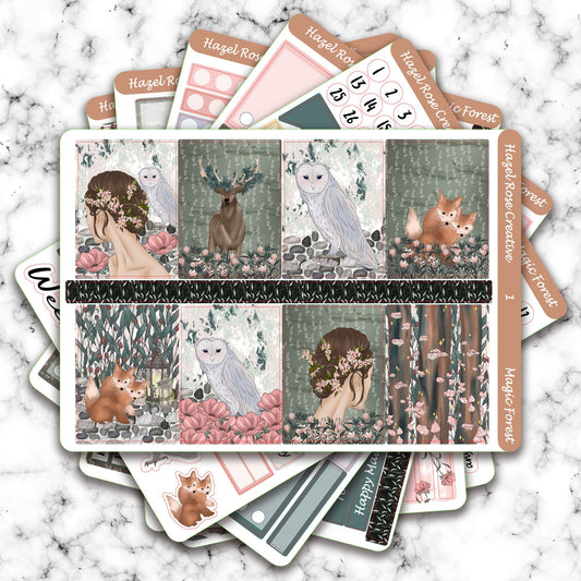 Vertical Weekly Sticker Kit - Magic Forest