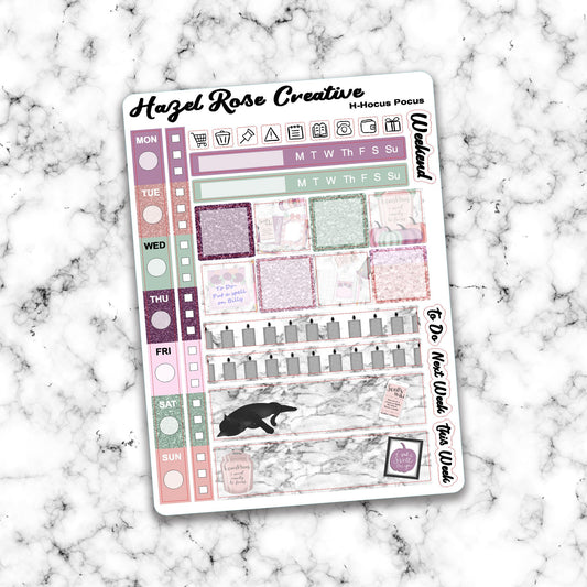 Hobo Weeks Weekly Sticker Kit - Hocus Pocus