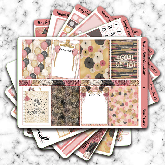 Vertical Weekly Sticker Kit - New Years