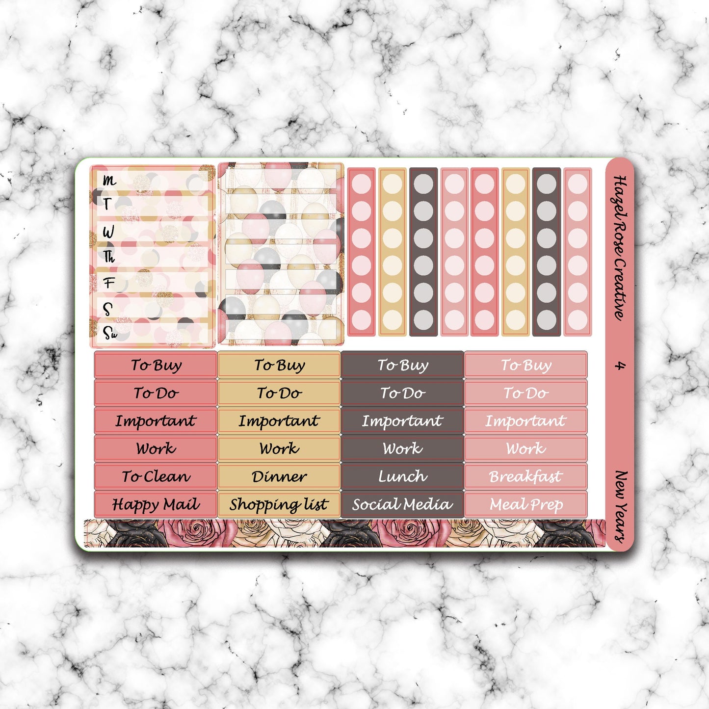 Vertical Weekly Sticker Kit - New Years
