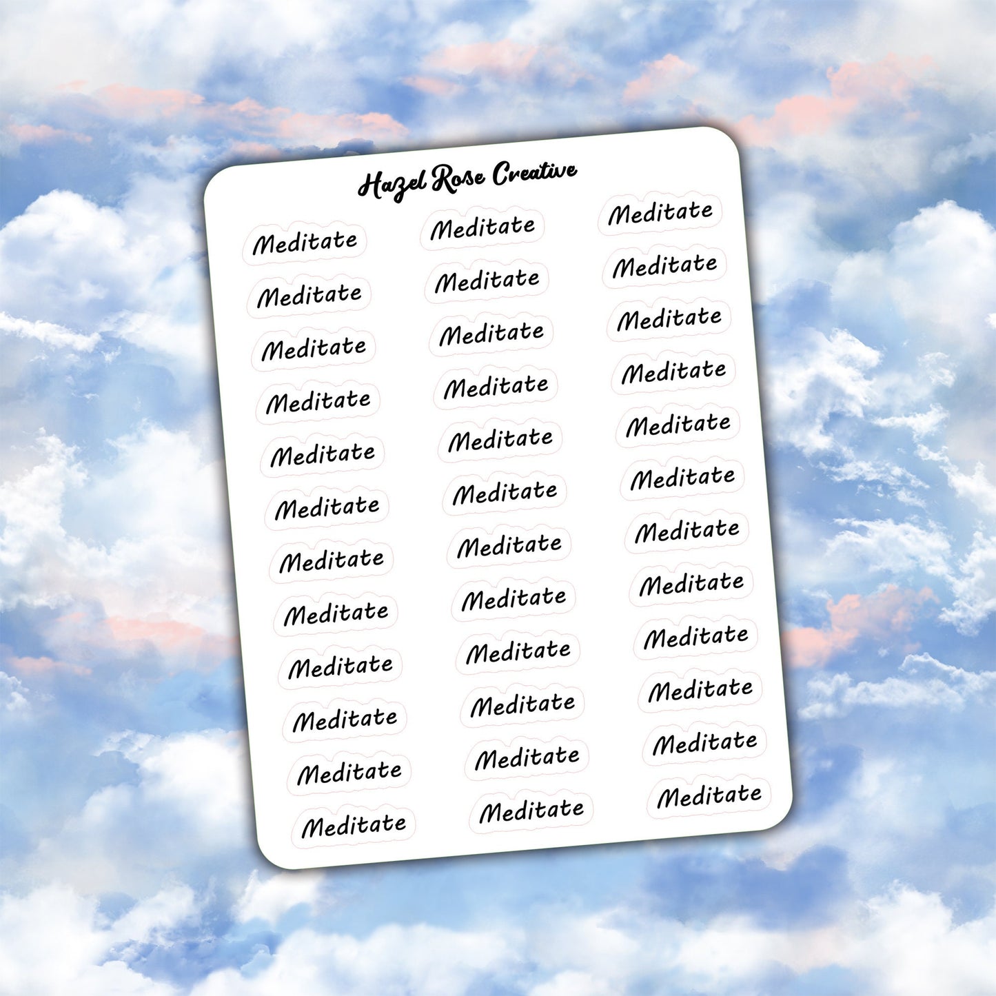 Functional Stickers - Meditate