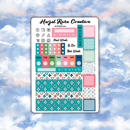 Hobo Weeks Weekly Sticker Kit - Patterns