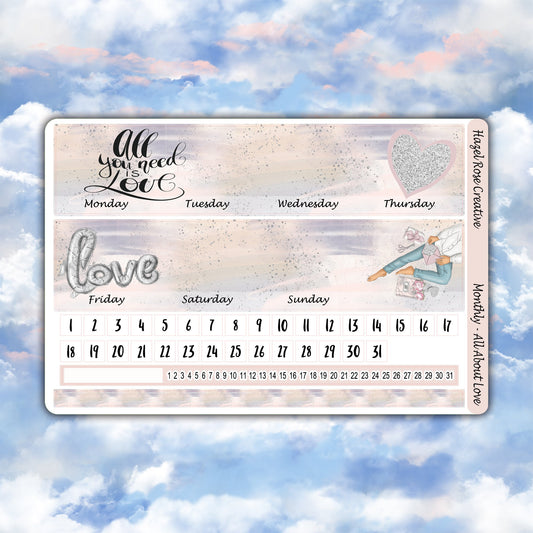 Monthly View Sticker Kit - All About Love
