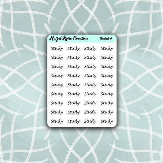Functional Stickers - Scripts - Study