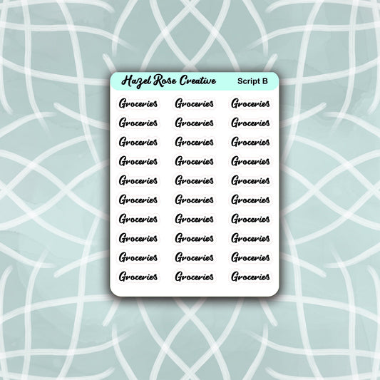 Functional Stickers - Scripts - Groceries