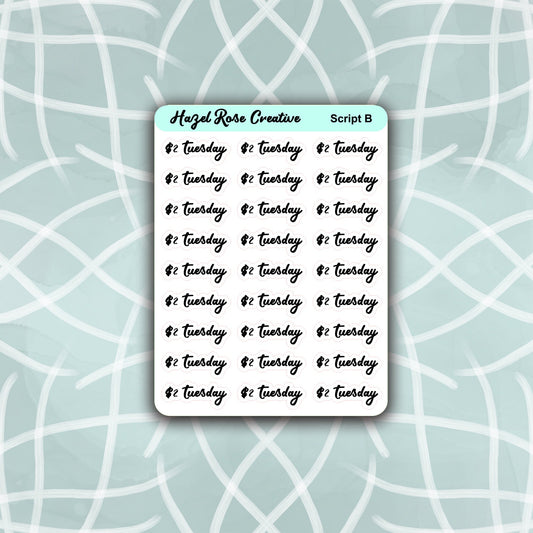 Functional Stickers - Scripts - 2 Dollar Tuesday