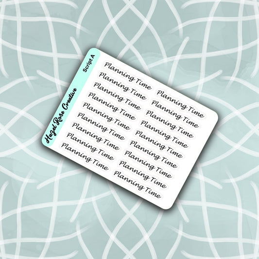 Functional Stickers - Scripts - Planning Time
