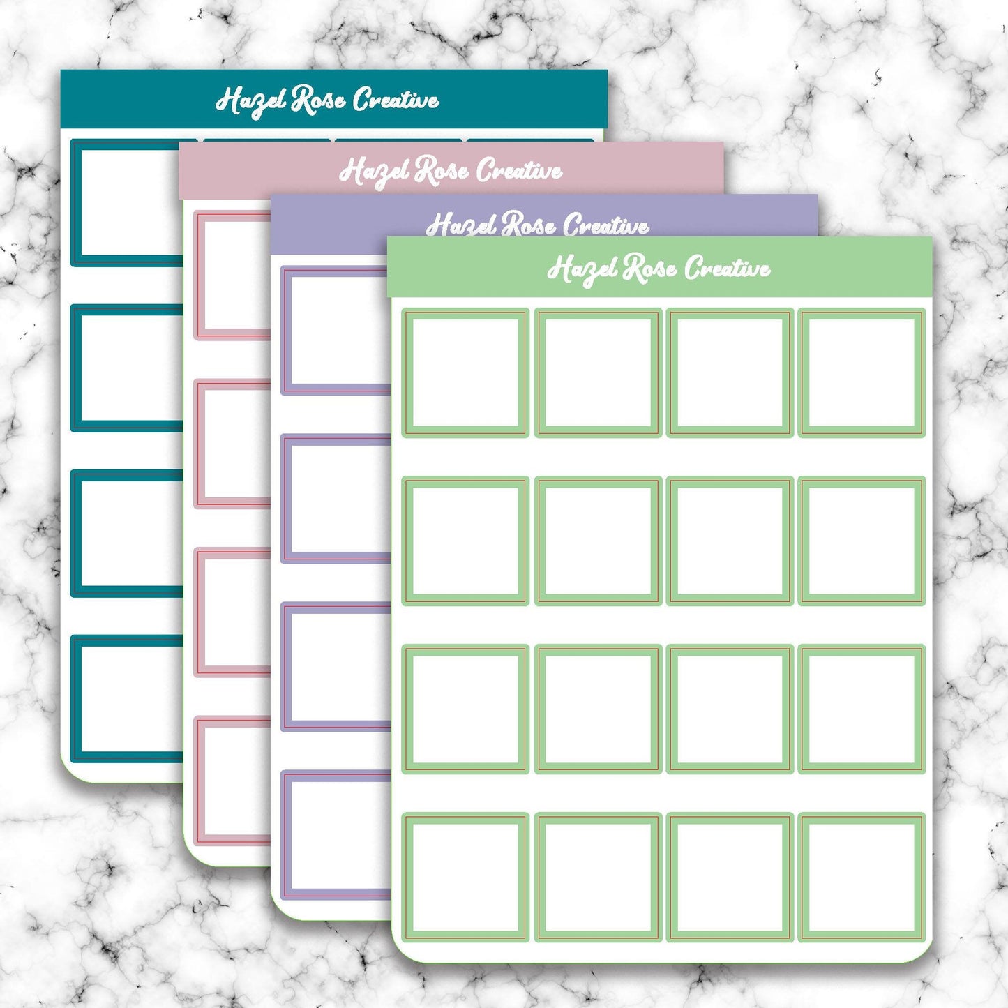 Functional Stickers - Plain Boxes
