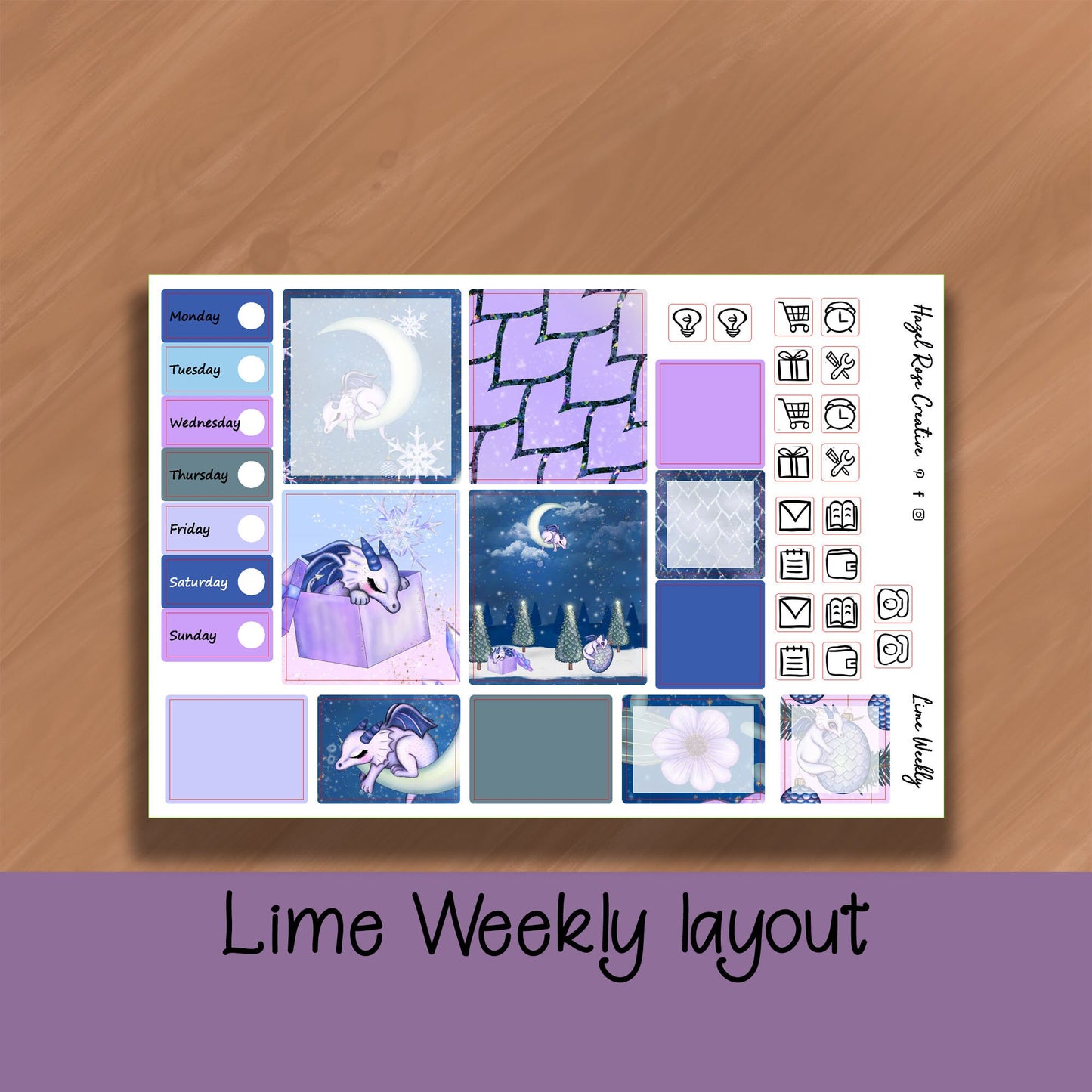 Lime Weekly Kit - Sleepy Dragons
