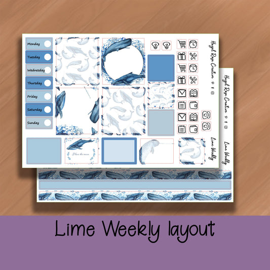 Lime Weekly Kit - Whales