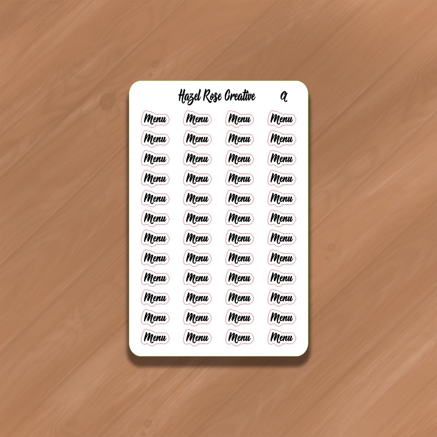 Functional Stickers -  Menu