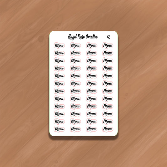 Functional Stickers -  Menu