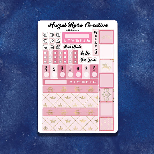 Hobo Weeks Weekly Sticker Kit - Princess