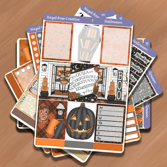 Vertical Weekly Sticker Kit  - Halloween