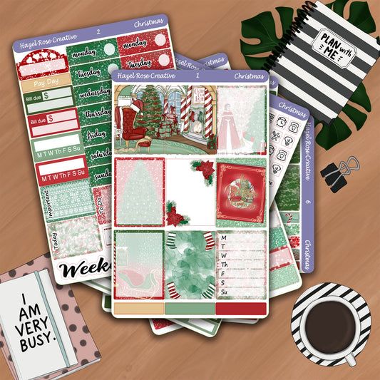 Vertical Weekly Sticker Kit- Christmas