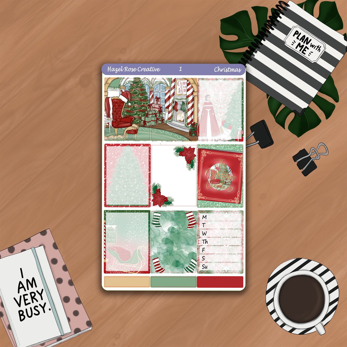 Vertical Weekly Sticker Kit- Christmas