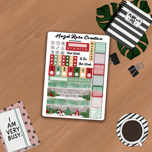 Hobo Weeks Weekly Sticker Kit -Christmas