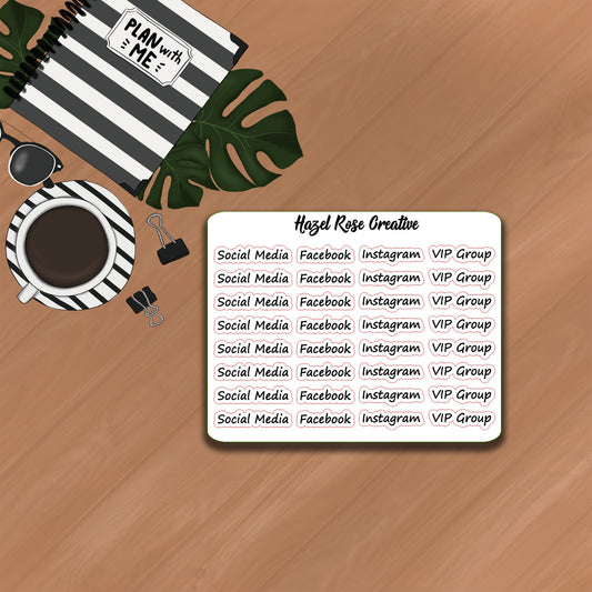 Functional Stickers - Social Media, Facebook, Instagram, VIP Group