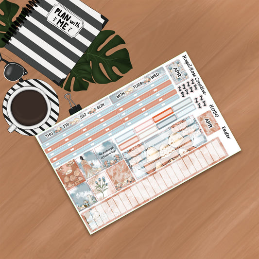 Hobo Weeks Monthly View Sticker Kit - Easter