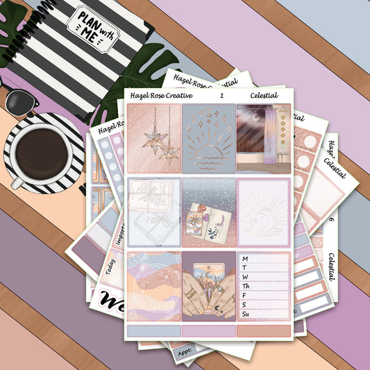 Vertical Weekly Sticker Kit  - Celestial