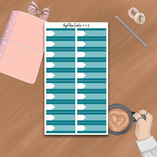 Functional Stickers - Quarter Boxes with arrow insert