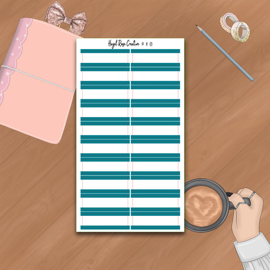 Functional Stickers - Quarter Boxes with white strip