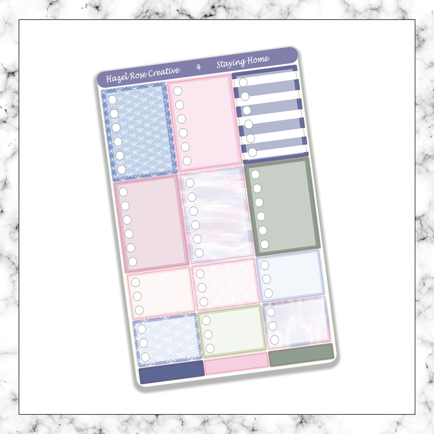 Vertical Weekly Sticker Kit - Staying Home