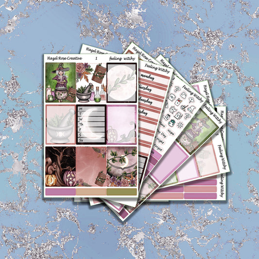 Vertical Weekly sticker kit - Feeling Witchy