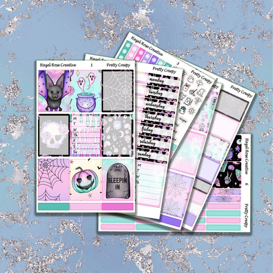 Vertical Weekly sticker kit - Pretty Creepy