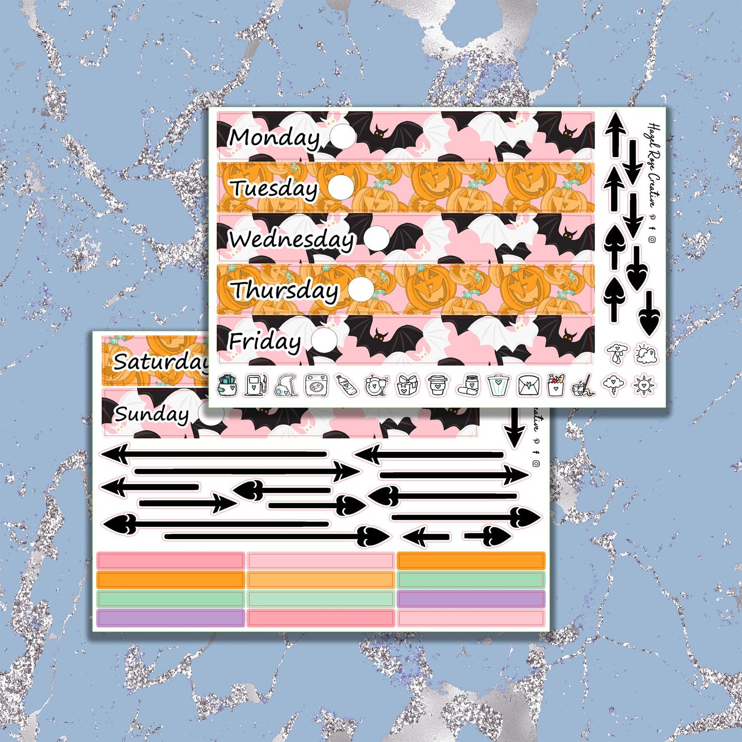 Daily Duo A5 Weekly Kit - Halloween Brights