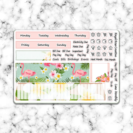 Lime Weekly Monthly Kit - Tropical Scrapbook