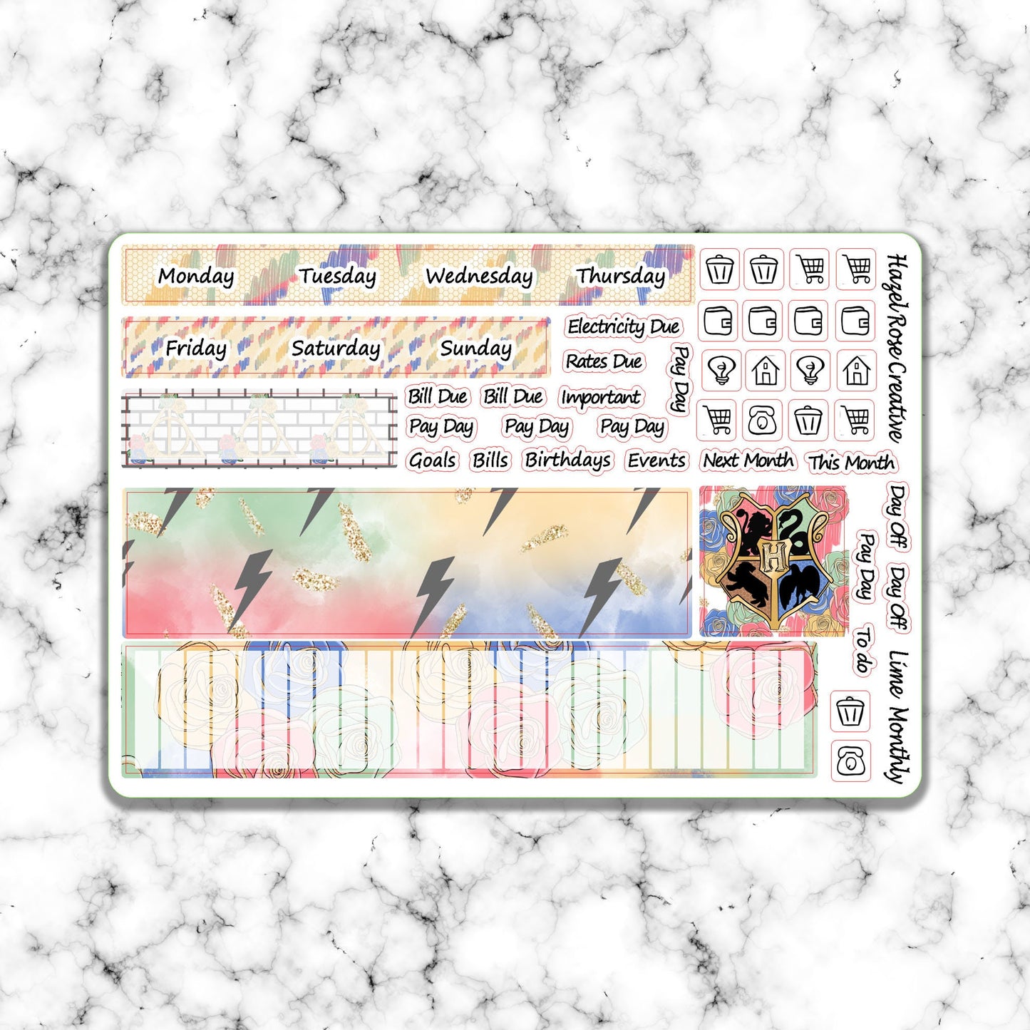 Lime Weekly Monthly Kit - Lightening & Roses