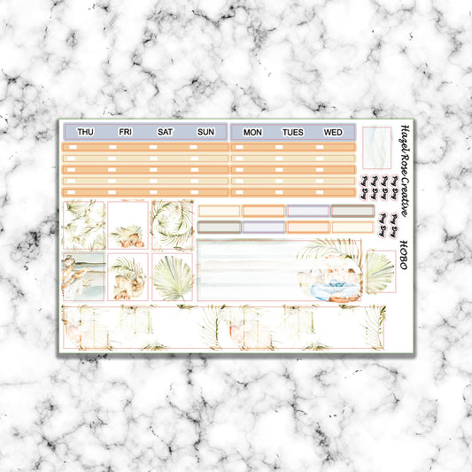 Hobo Weeks Monthly View Sticker Kit - Summer Style