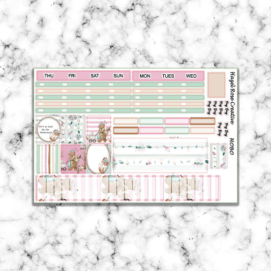 Hobo Weeks Monthly View Sticker Kit - Mama Bear