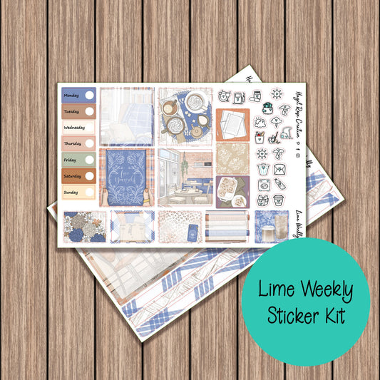 Lime Weekly Kit - Books & Coffee