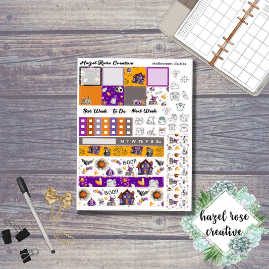 Hobo Weeks Weekly Sticker Kit - Halloween Cuties
